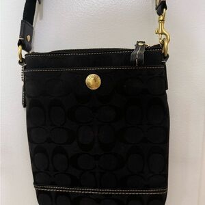 Coach swing-pack signature Jacquard crossbody shoulder bag